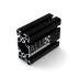 Alux Perfil de Aluminio Anodizado Negro 4080 40x80mm Ranura en T 8mm