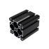 Alux Perfil de Aluminio Anodizado Negro 8080 80x80mm Ranura en T 8mm
