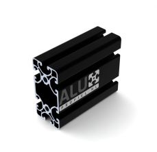 Alux Perfil de Aluminio Anodizado Negro 4080 40x80mm Ranura en T 8mm