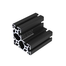 Alux Perfil de Aluminio Anodizado Negro en L L8080 40x80x80mm Ranura en T 8mm