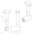 Conector central de 90 grados