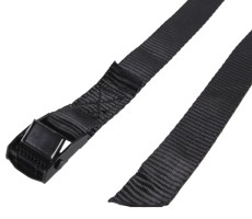 Correa negra ajustable con hebilla