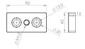 base m12 montaje estable aluminio