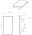 Tapa 3060 para perfil de aluminio 30x60 plano técnico con dimensiones