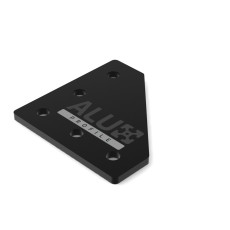 Placa de conexión L 60x60 negra – 5 agujeros