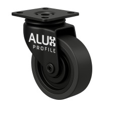 rueda giratoria 75 mm con freno negra